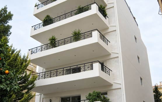 Θερμοπρόσοψη κτιρίου - έργο του Νικόλαου Τσιουμπλεκτσή